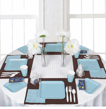 damask baby shower tableware for boys