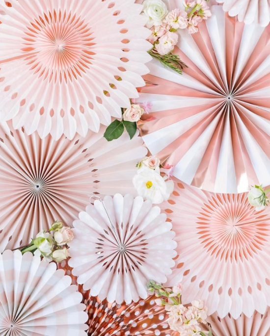 Blush and rose gold Pinwheel Backdrop