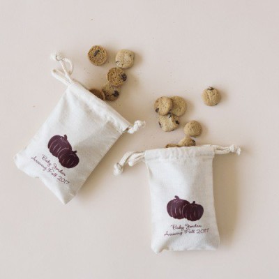 Natural Cotton Baby Shower Favor Bag