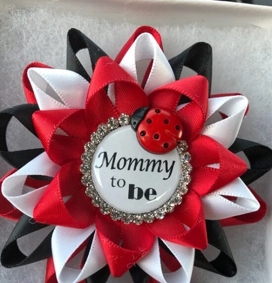 ladybug mommy to be corsage