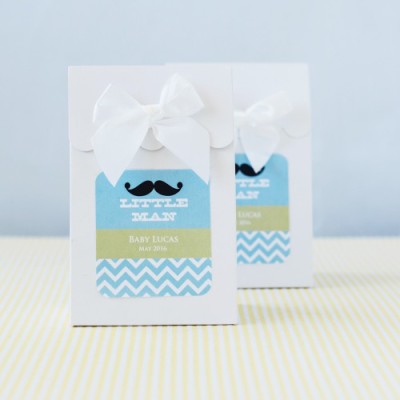 little man baby shower bags