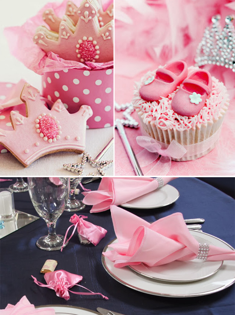 pink and silver princess theme