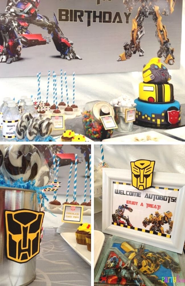 Classic Transformer Themed Birthday Party Tablescape