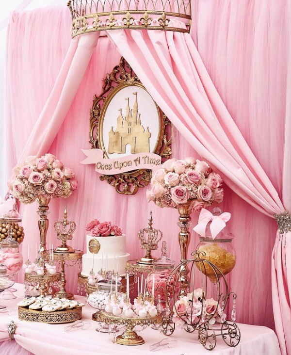 Fairytale baby shower dessert table