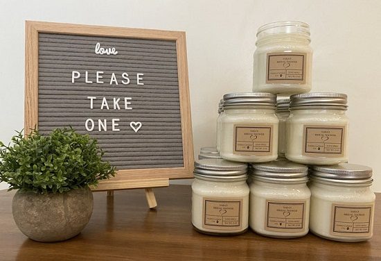 Homemade Soy Wax Baby Shower Candle Favors