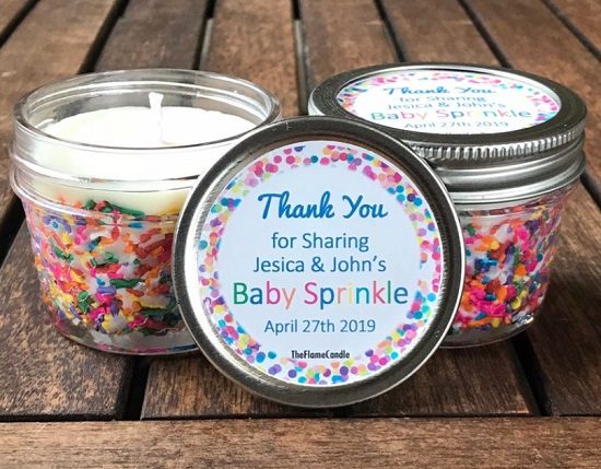 Rainbow Baby Sprinkle Candles