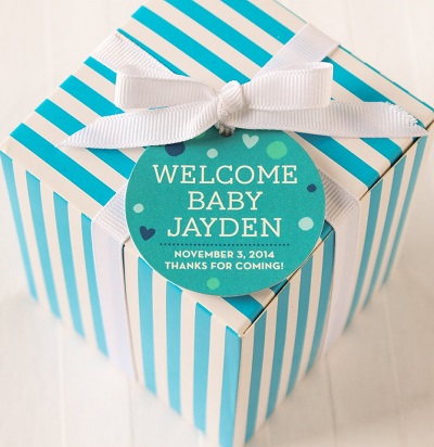 Round Baby Shower Gift Tags