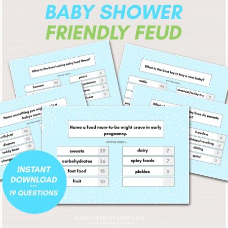 boy baby shower friendly feud game