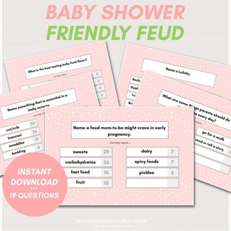 girl baby shower friendly feud game