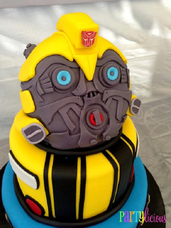 Transformer Bumblebee birthday cake