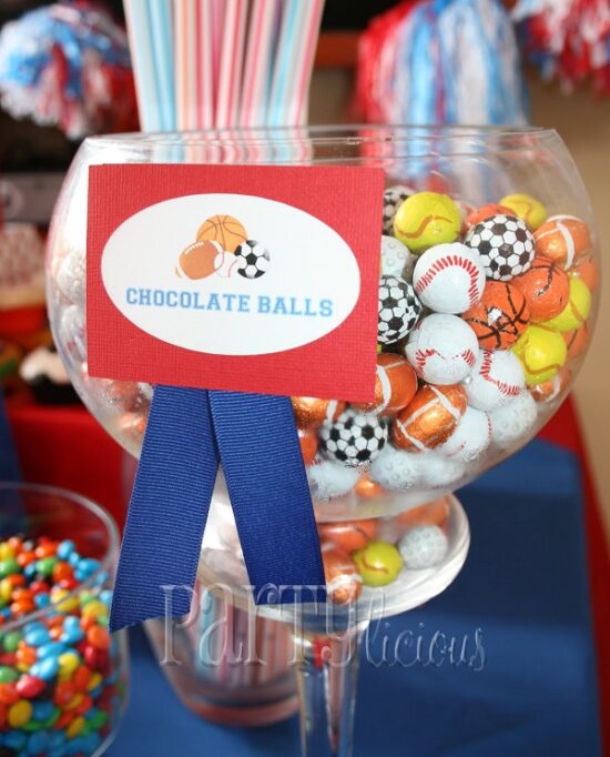 allstars baby shower chocolate balls