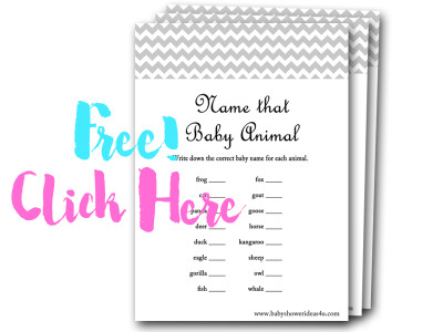 baby-animal-game, free baby shower games
