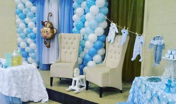 baby boy monkey themed baby shower decors