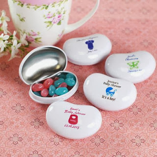 baby shower jelly tins