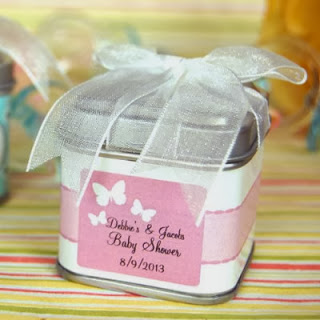 butterfly baby shower favor tins