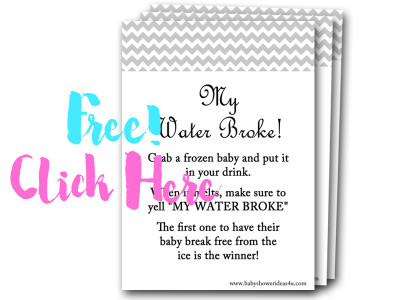my-water-broke, free baby shower games