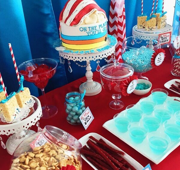 oh the places youll go dr seuss dessert table