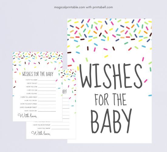 printable baby shower game template wishes for baby