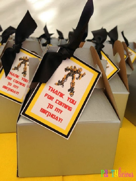 transformer party favor boxes