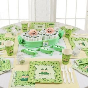 Two Peas in a Pod Baby Shower Table Setup