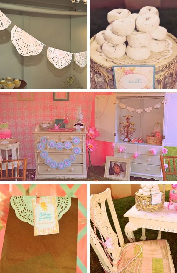 A Vintage Shabby Chic Baby shower Tablescape