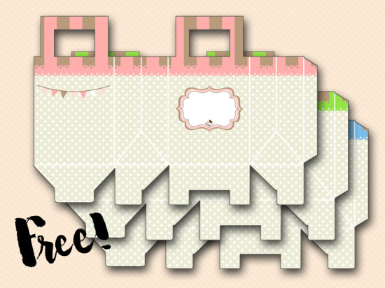 DIY Free Printable Favor Box Template
