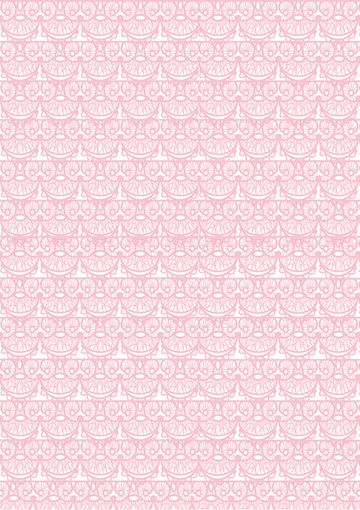 Lace Layer Print Paper pink