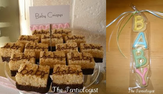 baby Krispies and BABY letter cookies