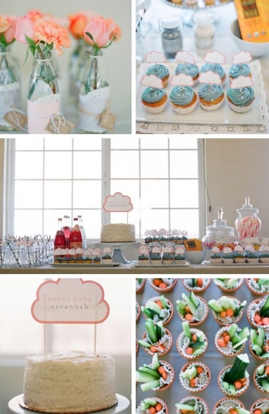 cloud themed baby shower