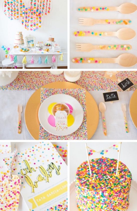 confetti and sprinkle baby shower