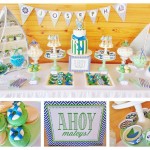 Green & Blue Chevron Nautical Party