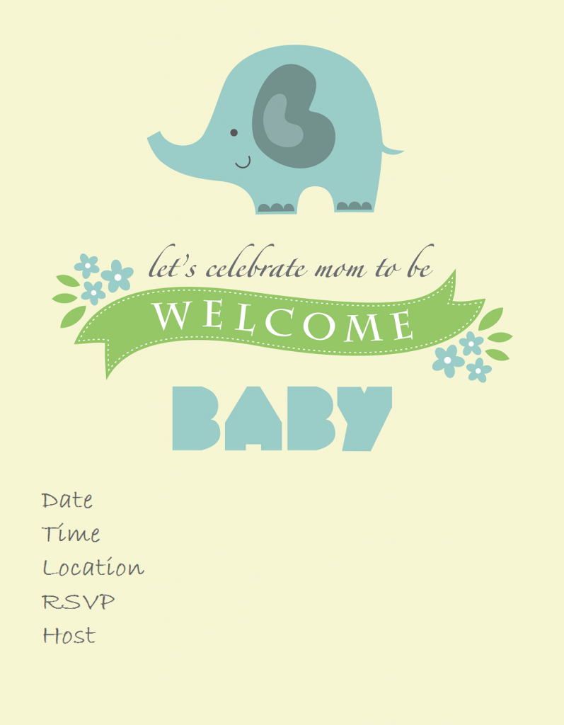 Free Printable Baby Shower Invitations – Baby Shower Ideas 4U
