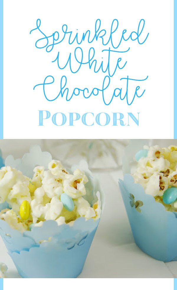 Sprinkled White Chocolate Popcorn