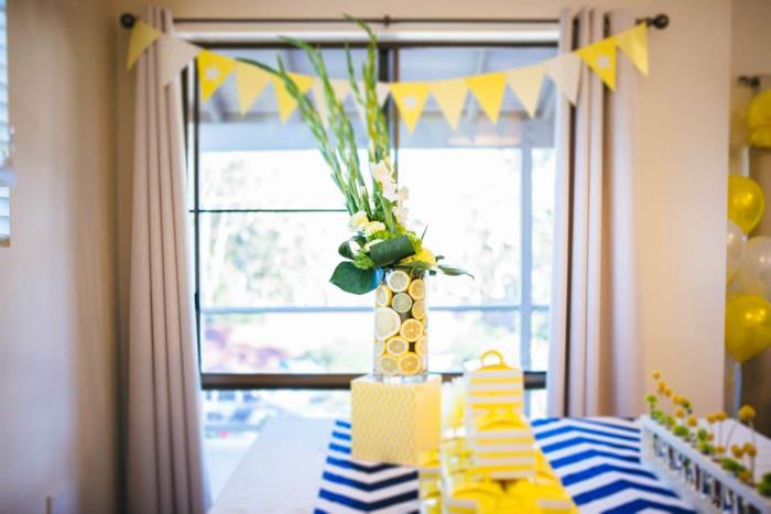 chevron baby shower table runner