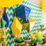 Neon, Geometric Mustache Bash Baby Shower