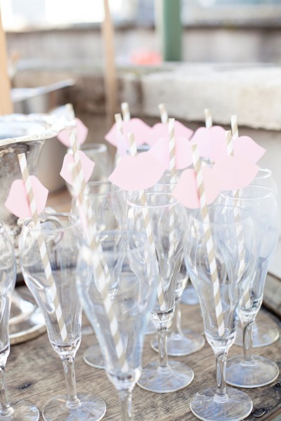 lady lip straw toppers French inspired Sprinkle Baby Shower