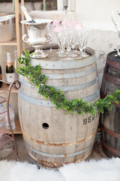 French inspired Sprinkle Baby Shower drinking bar