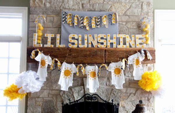 sunshine baby onesie banner