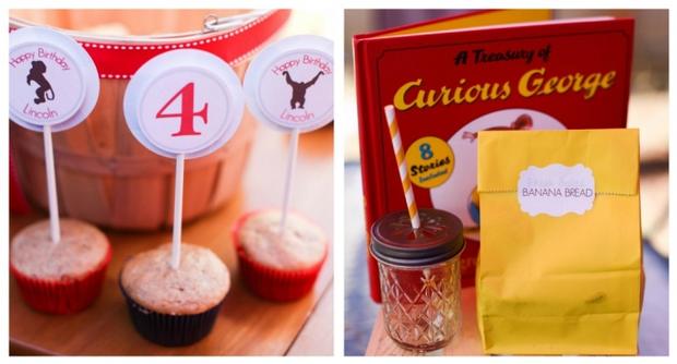 Monkey See Monkey Do Party ideas via baby shower ideas shops banana bread curious george book