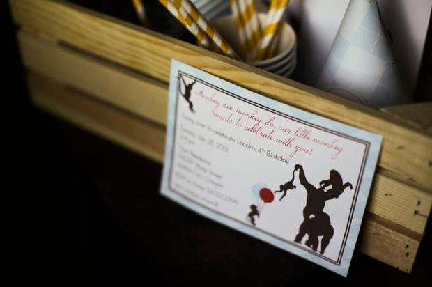 Monkey See Monkey Do Party ideas via baby shower ideas shops invitation card
