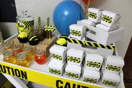 construction baby shower thank you boxes