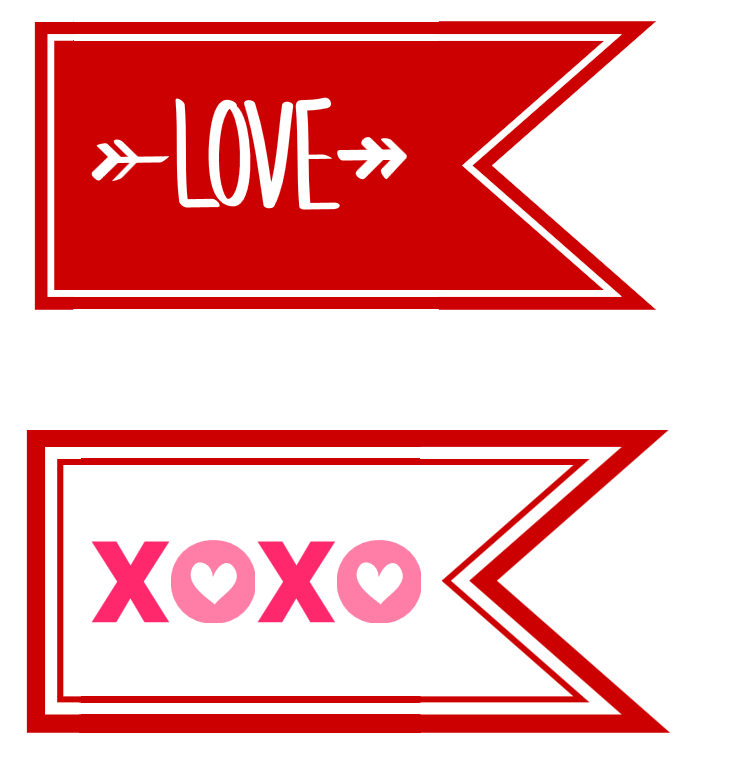 free printable valentines day flags