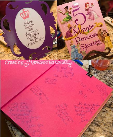 A Royal Welcome Baby Shower decorations via babyshowerideas4u.com guest book