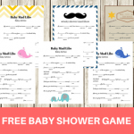 FREE Baby Shower Mad Libs Template