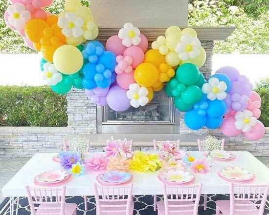 Spring balloon garland
