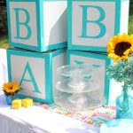 Yellow and Turquoise Sunflower Baby Shower