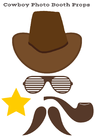 free printable baby shower cowboy photobooth props – Baby Shower Ideas 4U