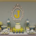 Gray Blue Yellow Baby Shower