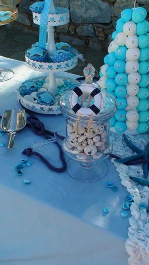 sea blue beach baby shower party ideas via babyshowerideas4u.com