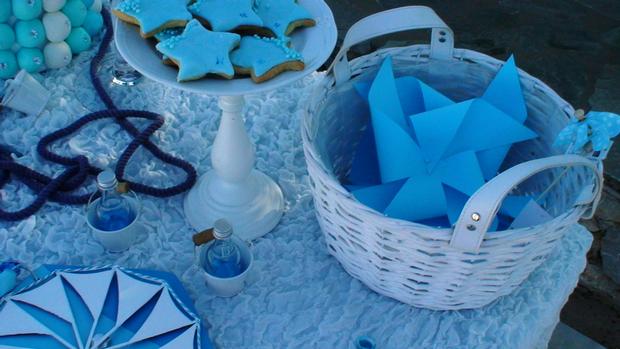 sea blue beach baby shower party ideas via babyshowerideas4u.com